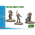 Fallout Wasteland Warfare Ack Ack Sinjin och Avery raider miniatyrer i målad detalj
