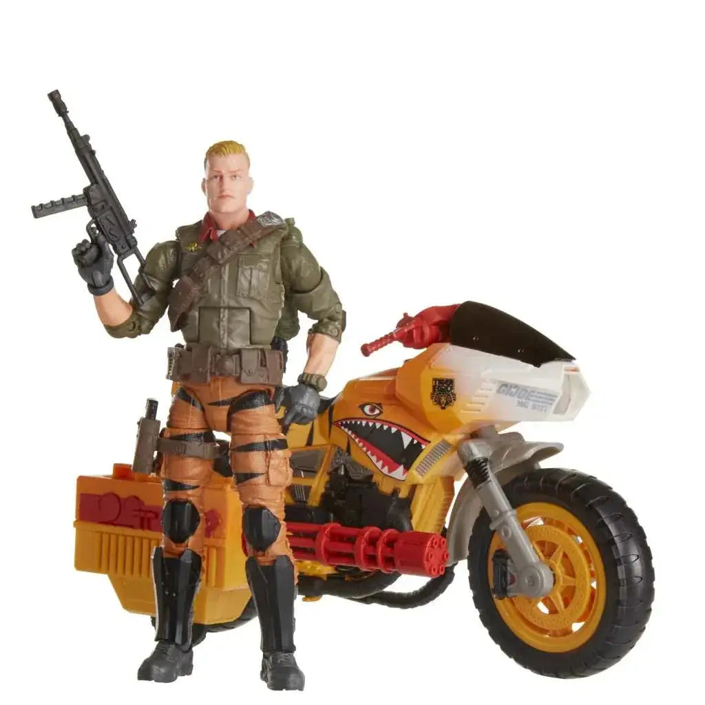 G.I. Joe Tiger Force Duke actionfigur med Ram-motorcykel