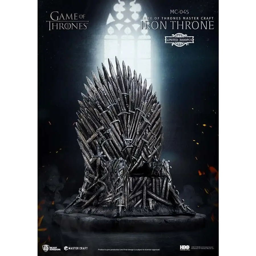 Game of Thrones Iron Throne Master Craft Statue, detaljerad metallskulptur