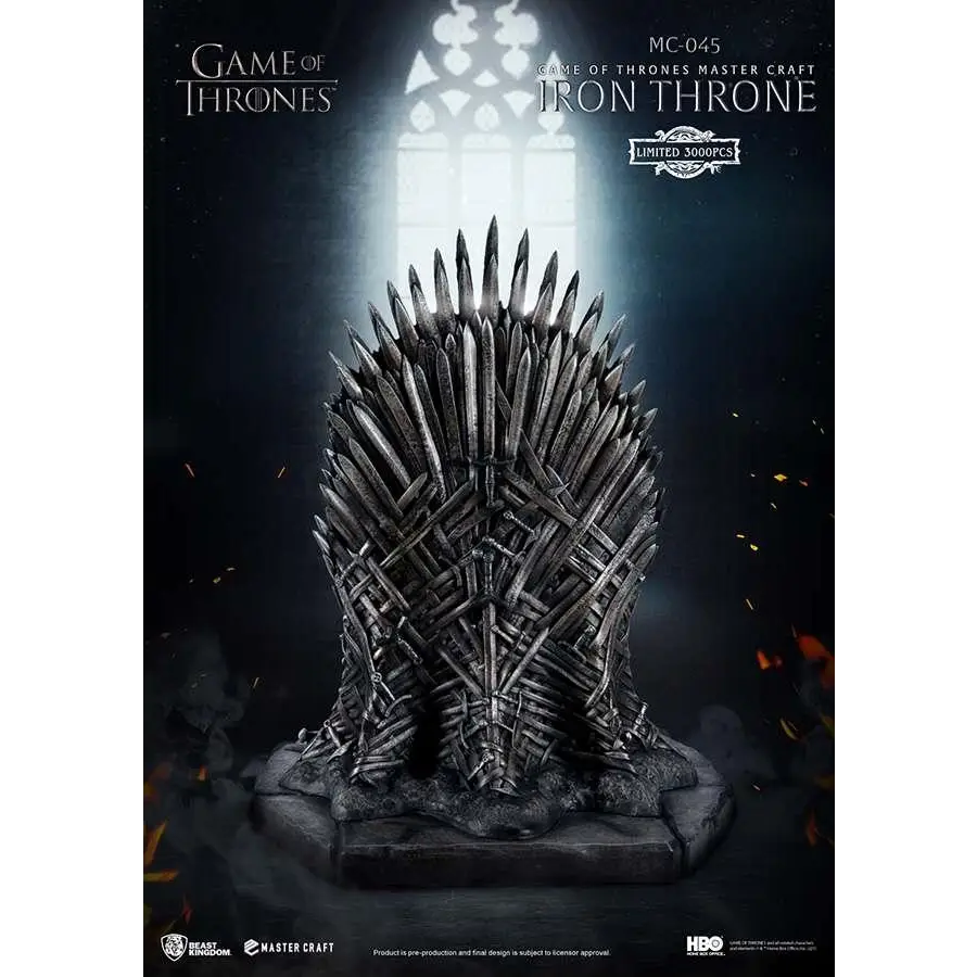 Game of Thrones Iron Throne Master Craft Statue i mörk metall