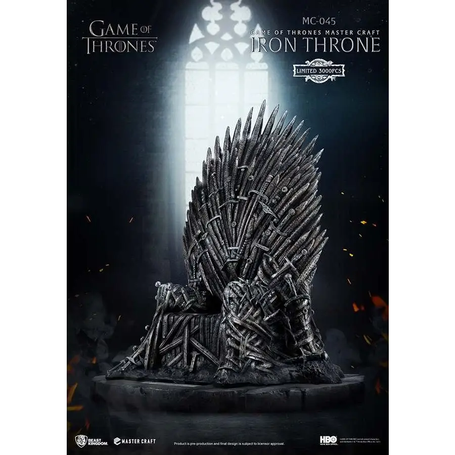 Game of Thrones Iron Throne Master Craft Statue i mörkt metall med svärd