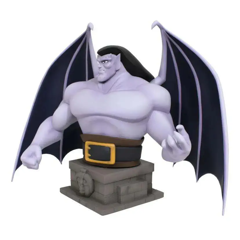 Gargoyles Goliath 1/7 byst med lila hud, muskulös figur och svarta vingar