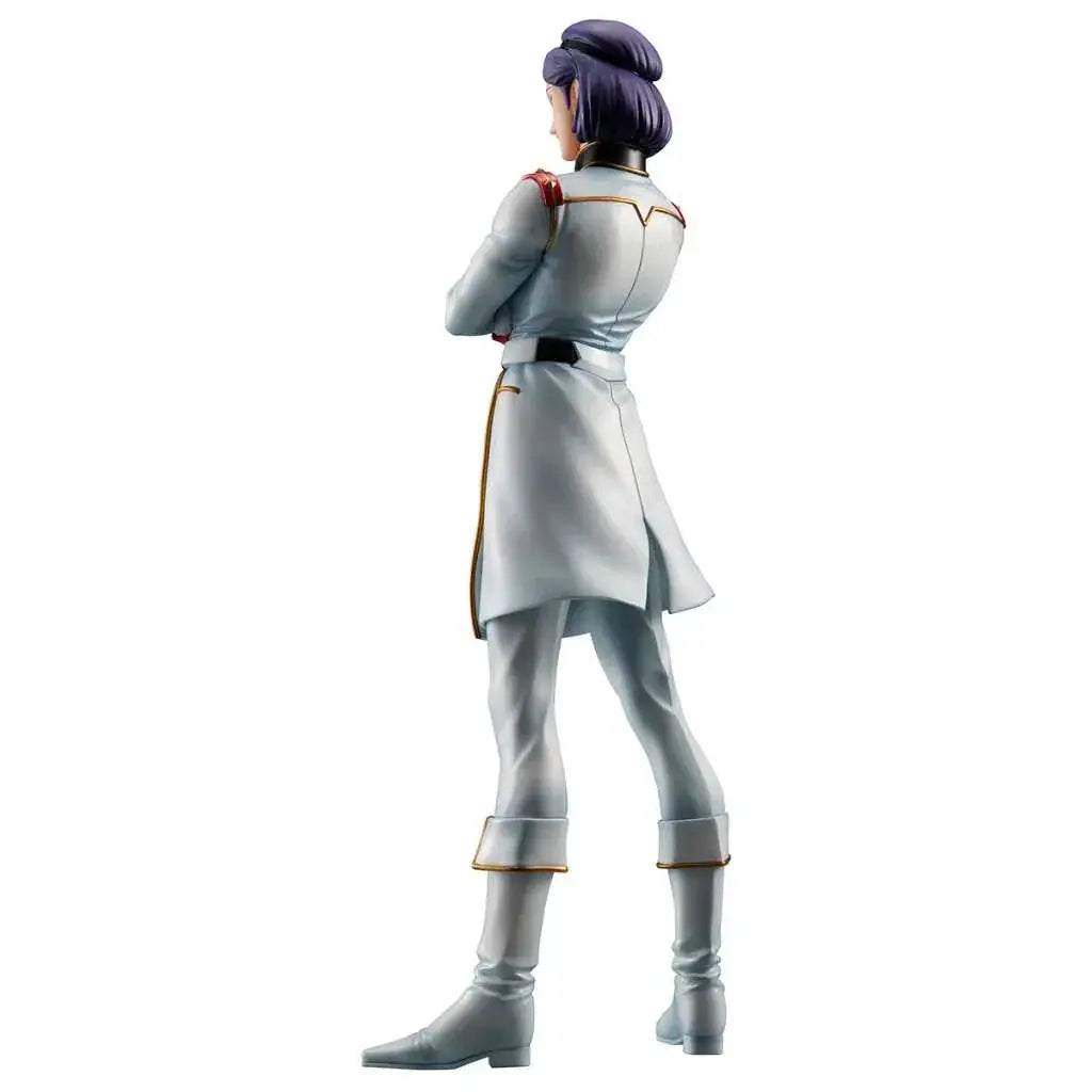 Paptimus Scirocco-figur från Ggg Z Gundam, lila hår i uppsättning, grå uniform med guld och rött