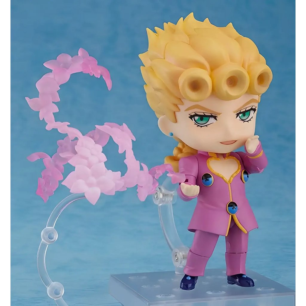 Rosa och guld Nendoroid-figur av Giorno Giovanna från JoJos Bizarre Adventure