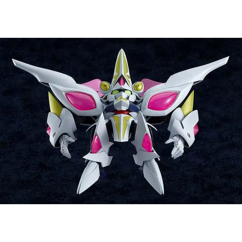 Vit Granbelm White Lily Moderoid MK Plastmodell: vit, rosa och guld plastrobot med vinklad design