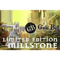 Begränsad upplaga Millstone från Guild Ball Farmers: Silver rustning med vingar och svärd i dynamisk pose mot illustrerad bakgrund
