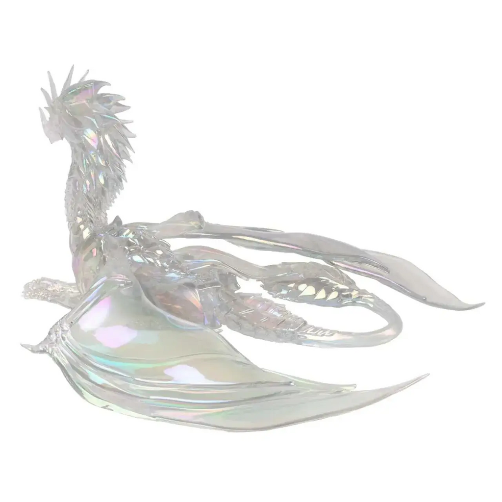 Translucent iridescent Aurene statue från Guild Wars 2, detaljerad samlarfigur