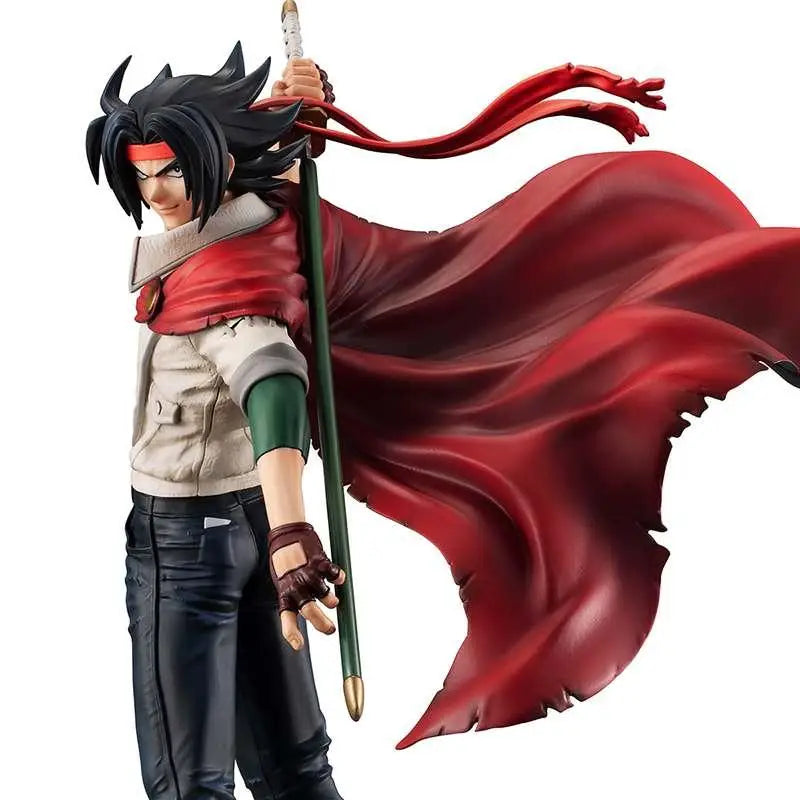 Gundam Domon Kassh-statyn från Megahouse, detaljerad actionfigur med röd mantel