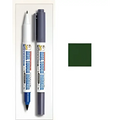 Gundam Marker GM-408 mörkgrön bläckpenna med grå kropp och vit etikett