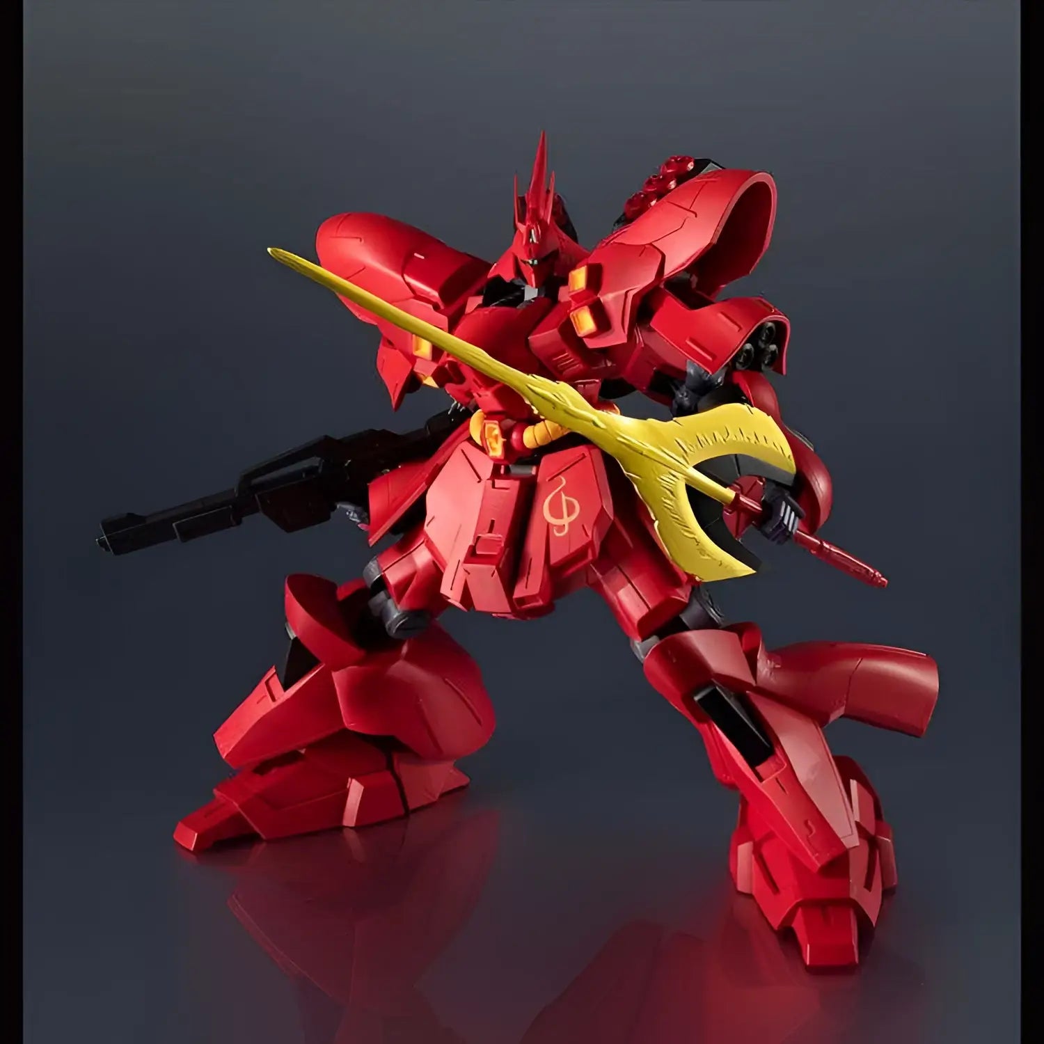 Röd och guld Gundam Universe MSN-04 Sazabi AF-modell med svärdsvapen