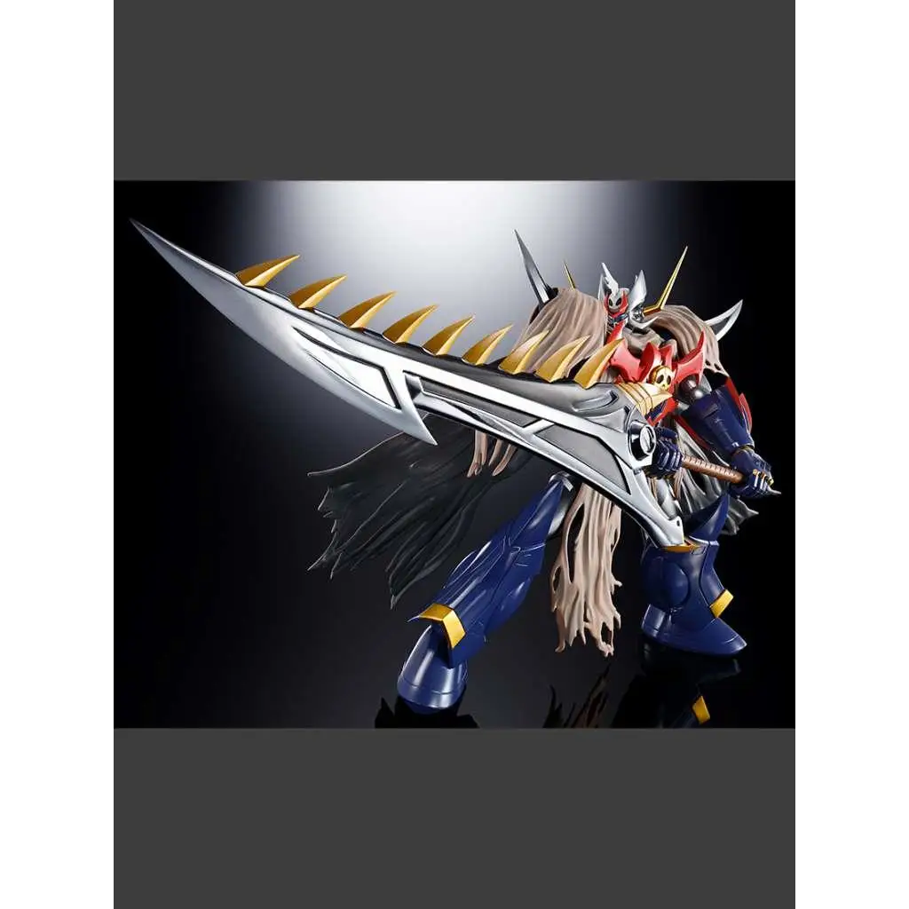 Gx-102 Mazinkaiser SKL-figur: blå och guld rustad figur med silver svärd och gyllene spikar