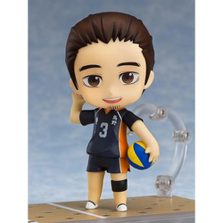 Haikyu!! Asahi Azumane Nendoroid i marinorange uniform med boll