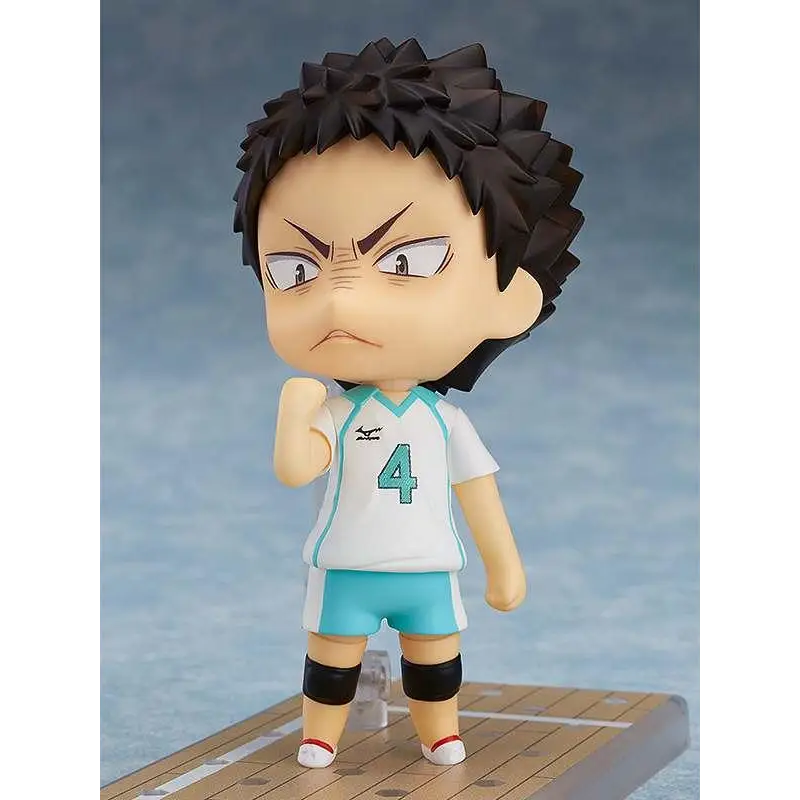 Chibi Nendoroid-figur av Haikyu!! Hajime Iwaizumi, volleybollsspelare med spikig svart hår