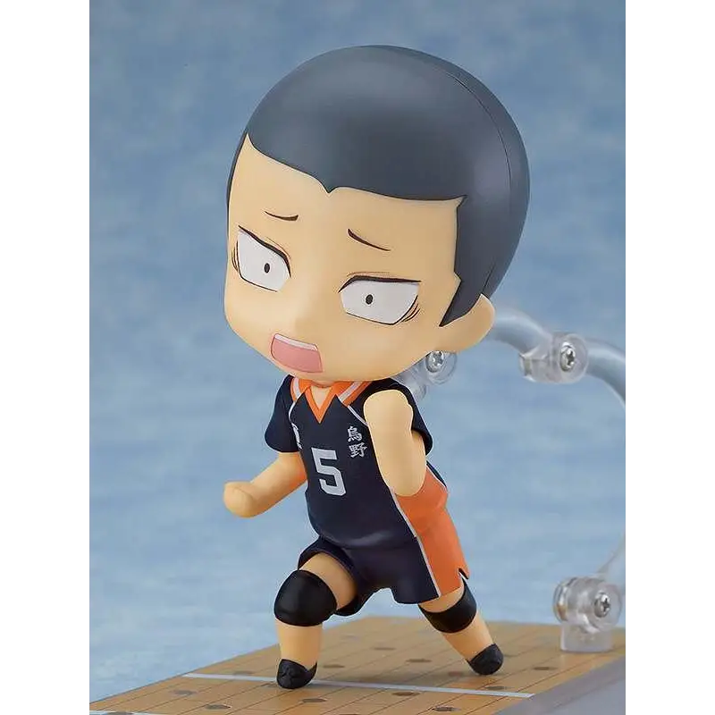 Haikyu!! Nendoroid Ryunosuke Tanaka, chibi volleyballspelare i marinblå uniform