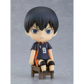 Haikyu!! Tobio Kageyama Nendoroid Swacchao figurin med svart hår i marinblå och orange tröja