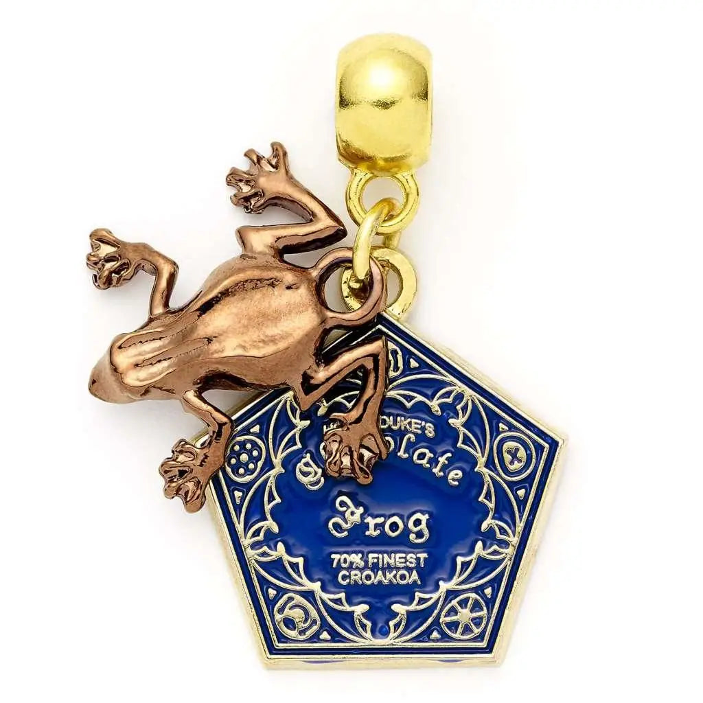Harry Potter chokladpadda slider charm i brons och blå emalj