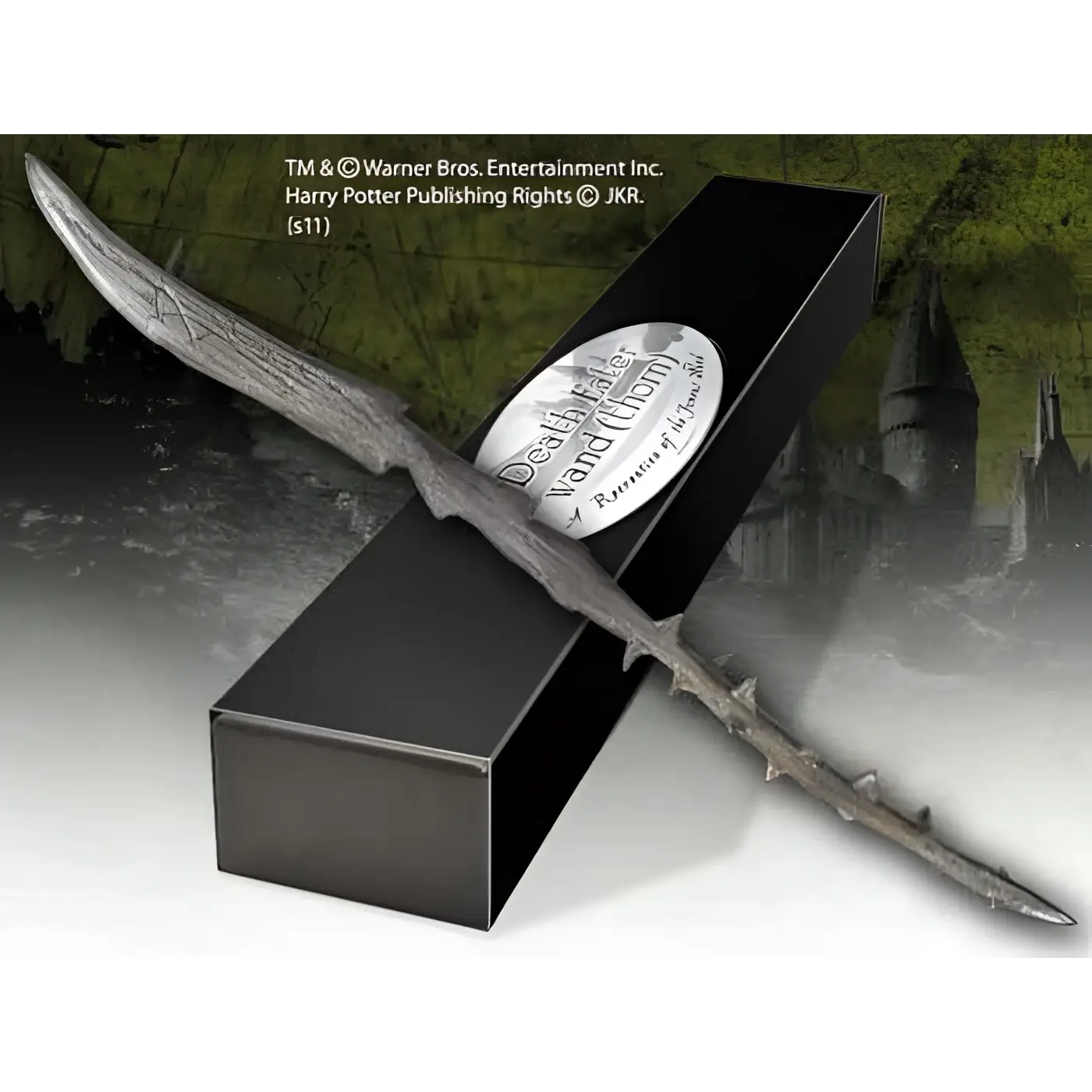 Grå snidad Dödsätare-trollstav med taggar från Harry Potter Thorn 8226