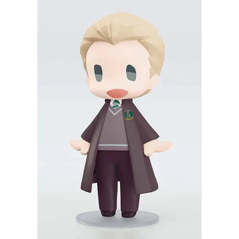 Chibi-figur av Draco Malfoy i Slytherin-uniform med mörkbrun mantel