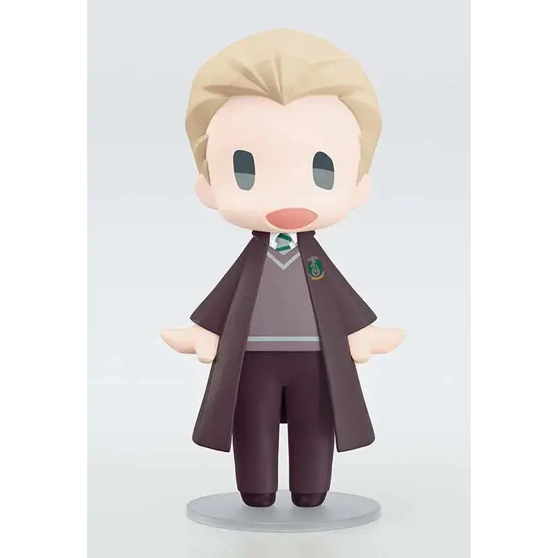 Chibi-figur av Draco Malfoy i Slytherin-robe, blond hår och grön-silver randig slips