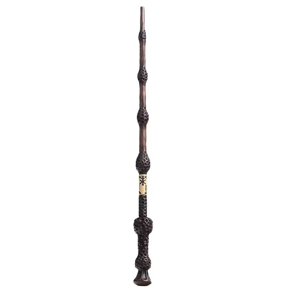 Mörkbrun utsmyckad träpenna som Dumbledores trollstav från Harry Potter
