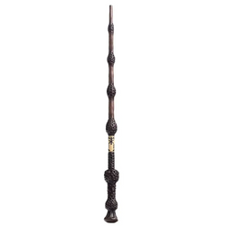 Mörkbrun utsmyckad träpenna som Dumbledores trollstav från Harry Potter