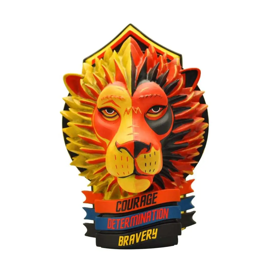 Gryffindor-vapen lejonsamlarfigur med mod, beslutsamhet och mod