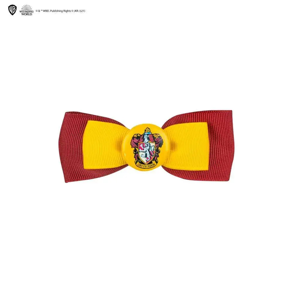 Röd och gul randig fluga med Gryffindor-vapen för Harry Potter-set