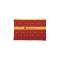Röd och guld Gryffindor-logotyp rektangulär väskpåse med vävt mönster och broderad emblem