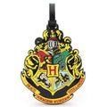 Vibrerande Hogwarts-vapen bagagetagg med husemblem i starka färger