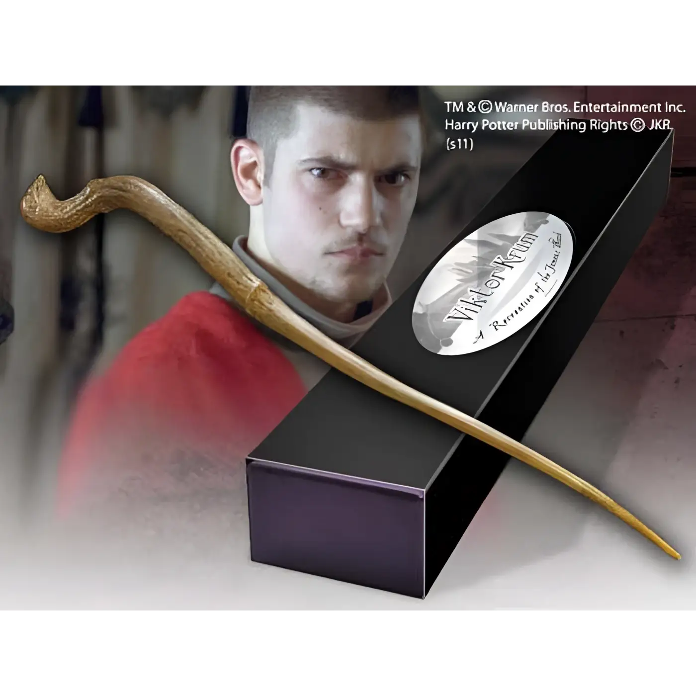 Guldbrun snidad trähästkvast Viktor Krum Harry Potter 8282