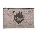 Beige Harry Potter Marauders Map fyrkantig väska med svartvit karta