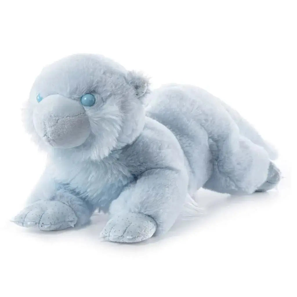 Lättblå mjuk Harry Potter otter patronus plysch med glittrande ögon