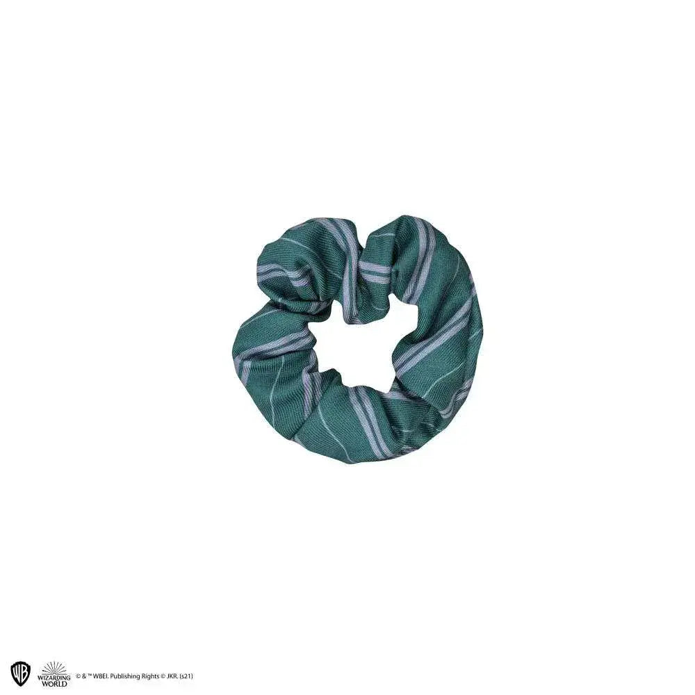 Grön-vit randig Slytherin scrunchie i Harry Potter-set