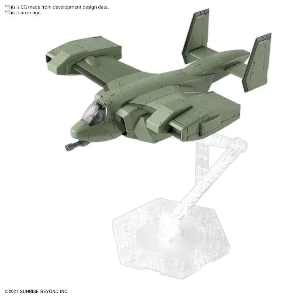 Olivgrön plastmodell av V-22 Osprey på akrylfot, Hg Stork Carrier V-33 1/72