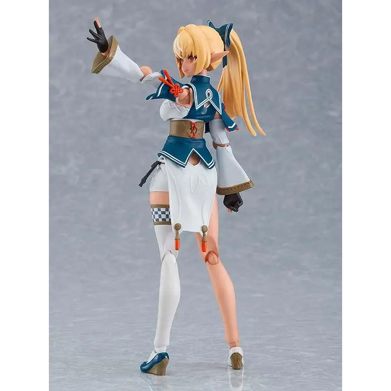Blå och vit fantasy-elf flicka actionfigur Shiranui Flare Figma Hololive