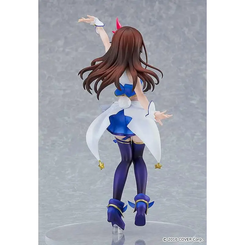 Detaljerad figur av Tokino Sora från Hololive i blå-vit outfit med guldstjärnor