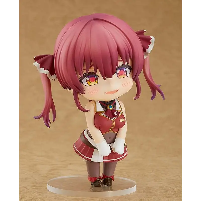 Chibi Houshou Marine Nendoroid-figur från Hololive med rosa hår och kattöron