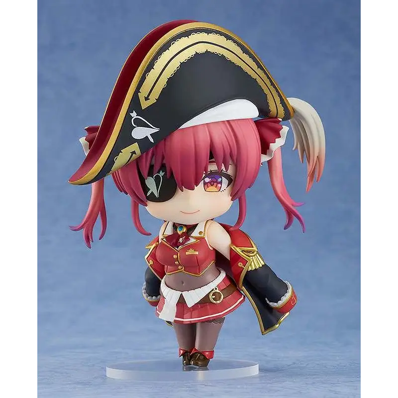 Chibi Houshou Marine Nendoroid figurin från Hololive, piratflicka med rosa hår