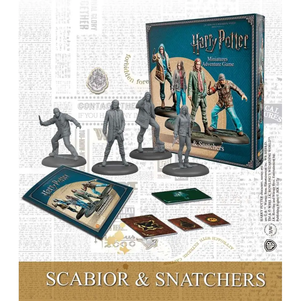 Harry Potter Scabior och Snatchers miniatyrset i blå-guld design