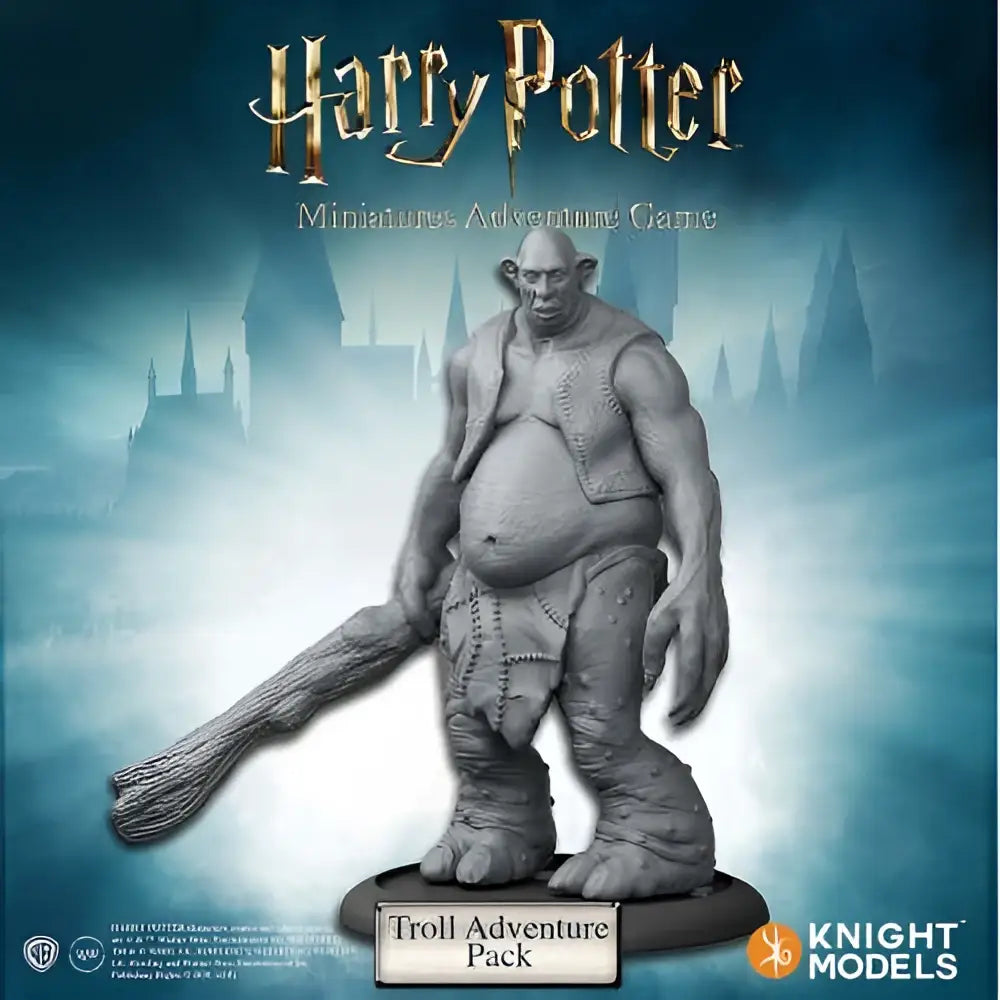 Grå resin-trollminiatyr från Harry Potter Miniatures Adventure Game i Hpmag Troll Adventure Pack