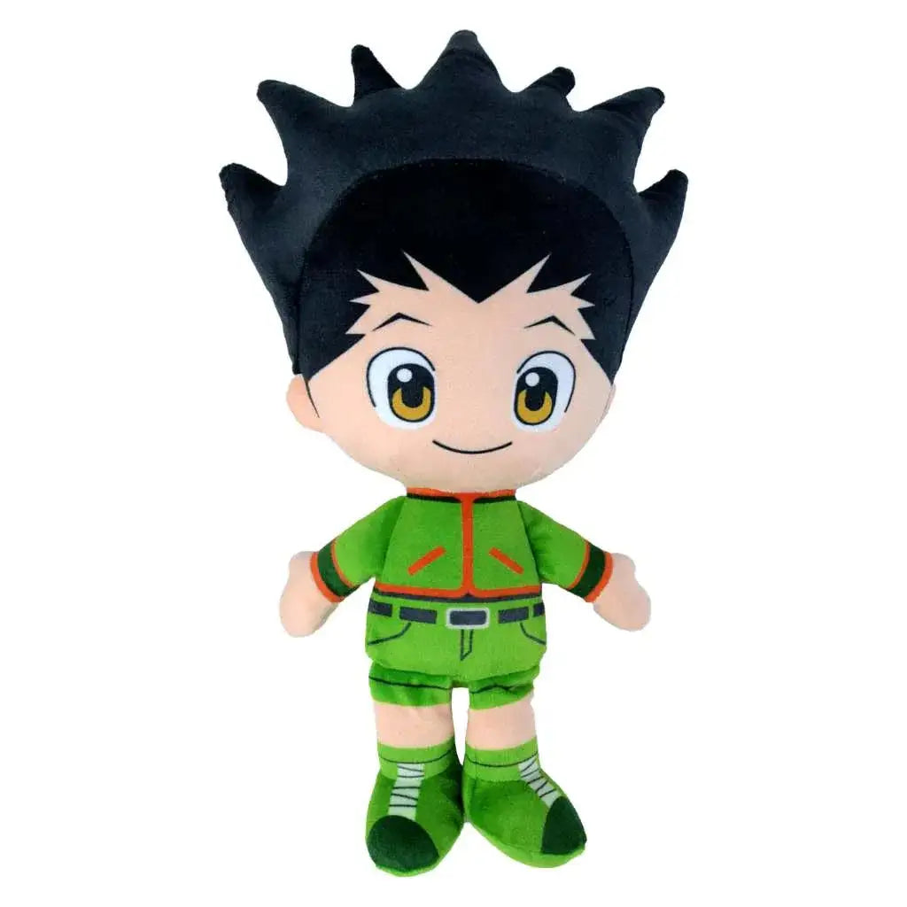 Hunter x Hunter Gon Freecss plush med spretigt svart hår och grön outfit