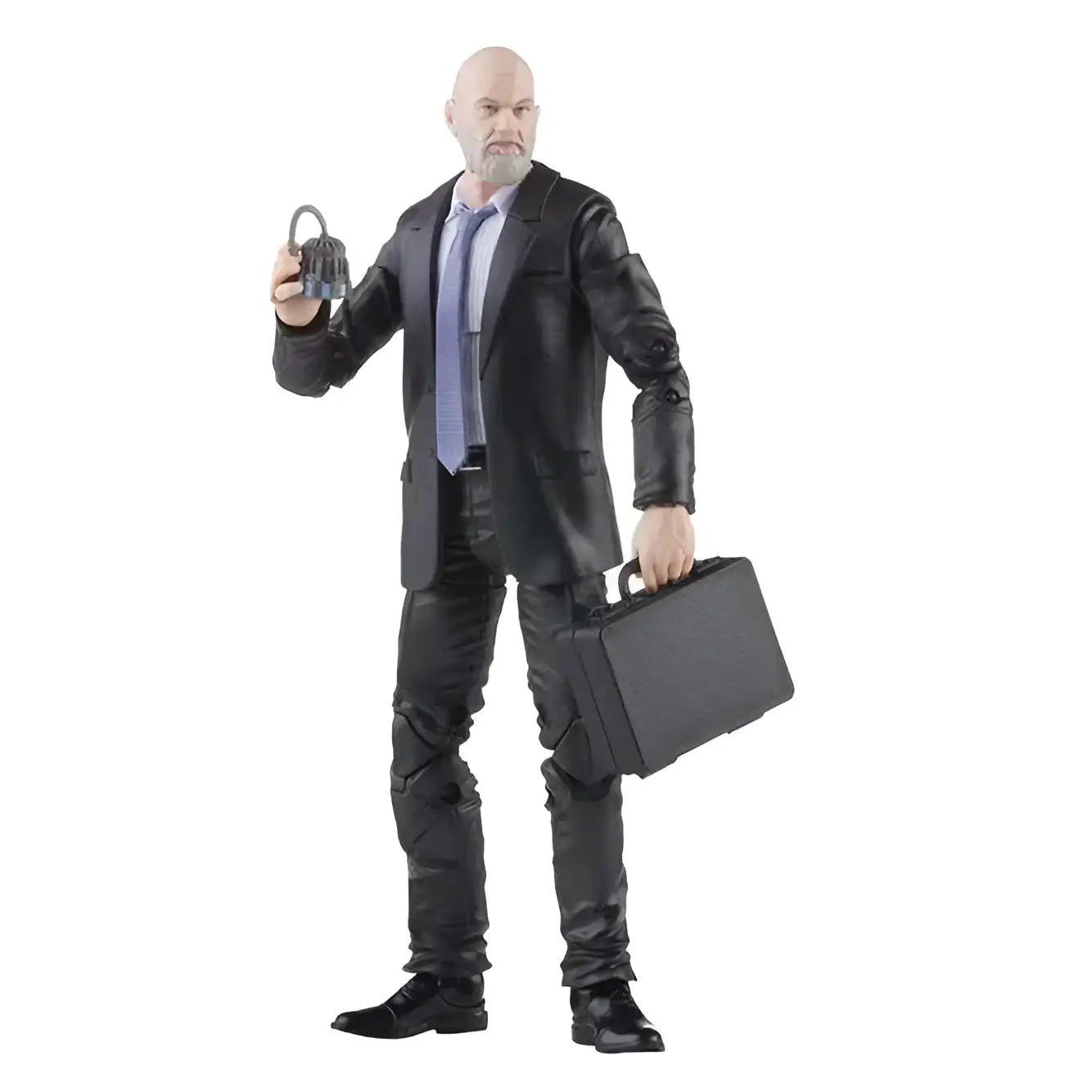Svart plastactionfigur av Obadiah Stane som Iron Monger, Marvel Legends