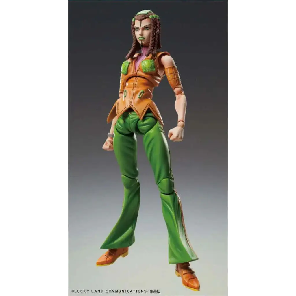 Jojo’s Bizarre Adventure del 6: Costello Chozokado-figur med flätat hår och grön makeup