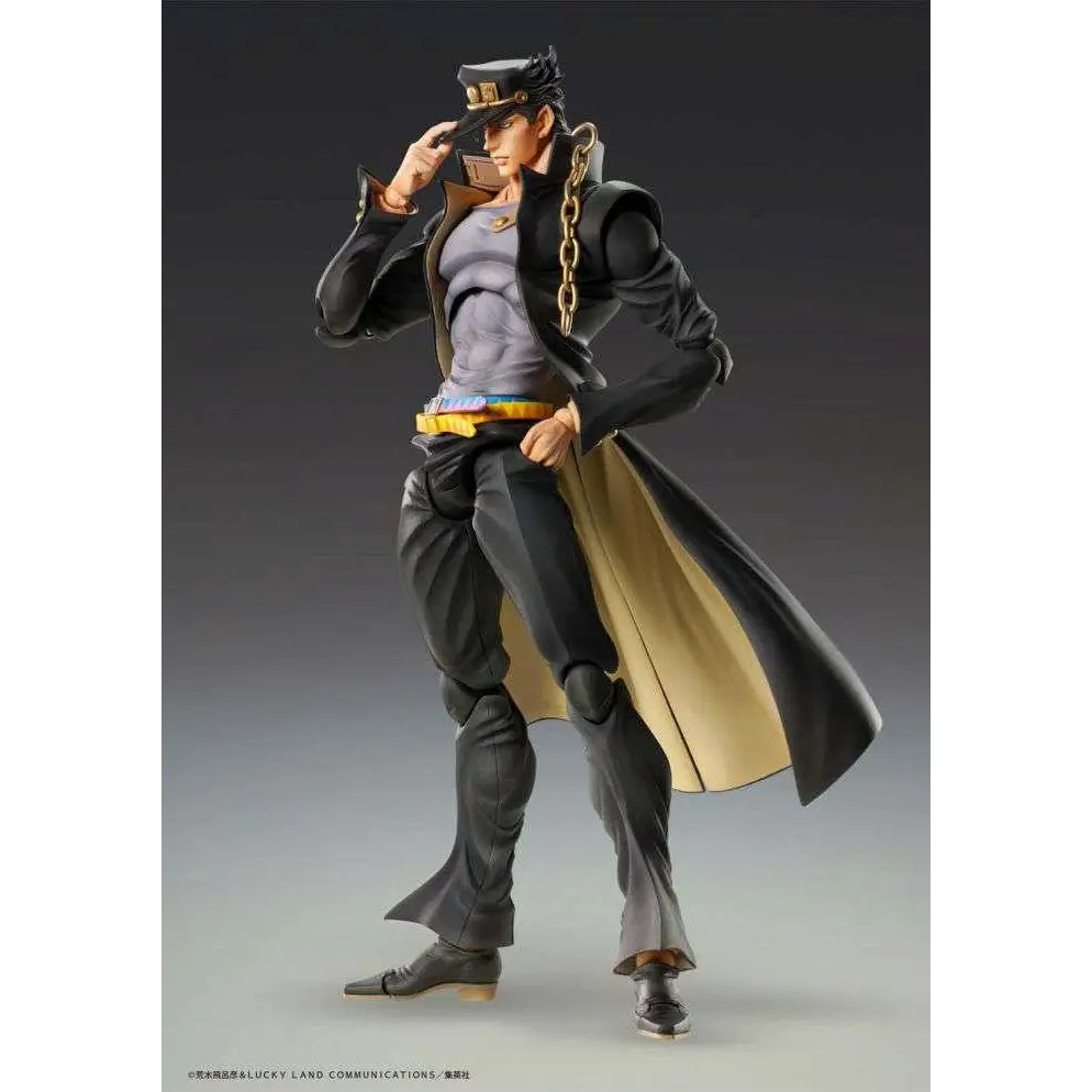 Jotaro Kujo JoJos Bizarre Adventure figur i svart och guld