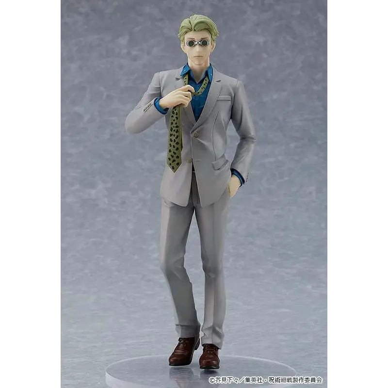 Jujutsu Kaisen Kento Nanami-figur med grå kostym, grönt hår och solglasögon