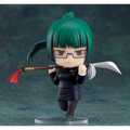 Jujutsu Kaisen Maki Zenin Nendoroid-figur med grönt hår och lie