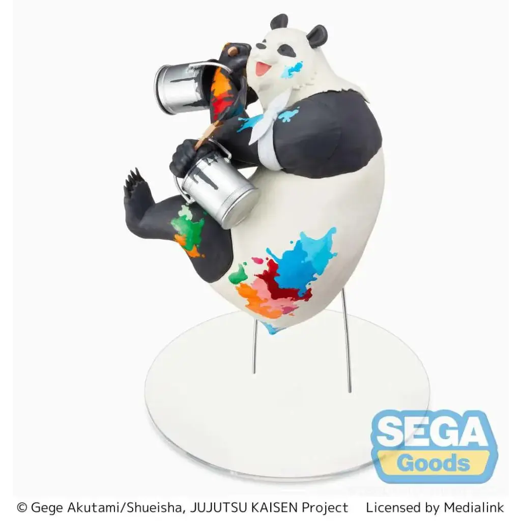 Jujutsu Kaisen Panda-figur med färgburkar och stänk