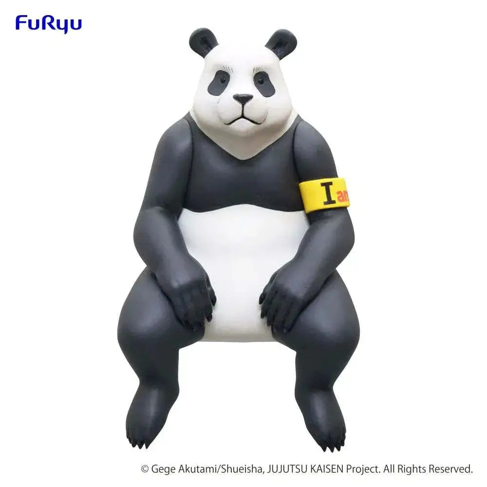 Jujutsu Kaisen Panda noodle stopper figurin i svartvitt med gul armband