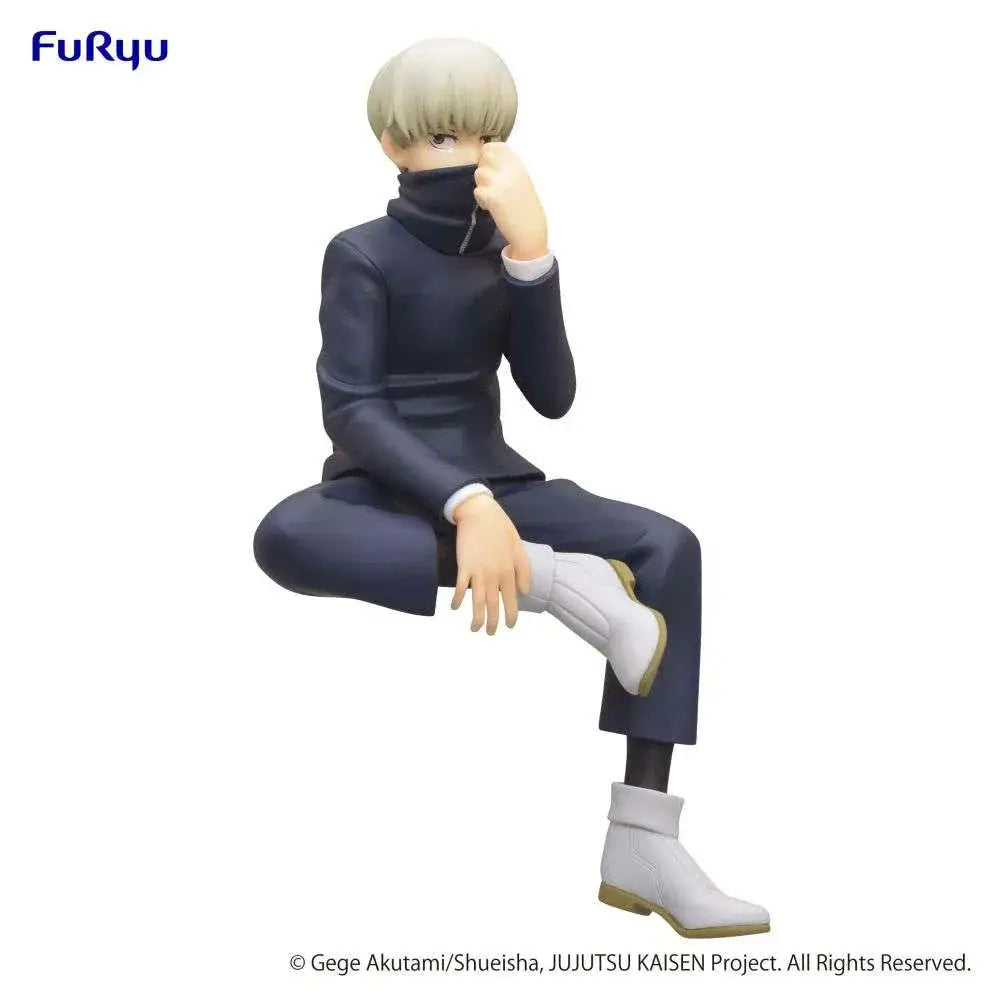 Jujutsu Kaisen Toge Inumaki figurine, seated with blond hair and navy outfit