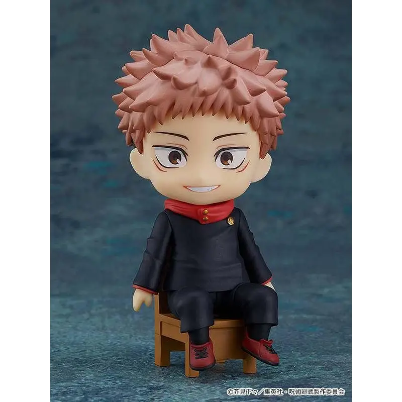 Chibi Jujutsu Kaisen Yuji Nendoroid Swacchao! figur med spikig rosa hår